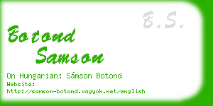 botond samson business card